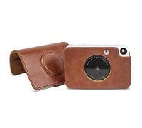 Rieibi Printomatic - Funda de piel sintética para cámara digital de impresión instantánea Kodak Printomatic con correa de muñeca, color marrón