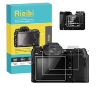 Rieibi Protector de pantalla para cámara Fujifilm GFX100S II/GFX100 II/GFX100S/GFX50S II, cristal LCD Flim+PET Top Flim GFX100SII/100S/50SII cámara digital sin espejo, 0,25 mm, ultra transparente, 9H