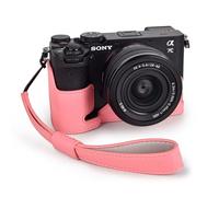 Rieibi Sony a7C II - Funda de Piel sintética de Calidad para cámara Digital Sony A7C II/Alpha 7C Mark II con Correa para la muñeca, Agarre Protector A7CII con Agarre de Mano y Apertura Inferior