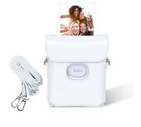 Rieibi Square Case - Funda Protectora para Impresora Instax Square Link con Correa para el Hombro, Color Blanco