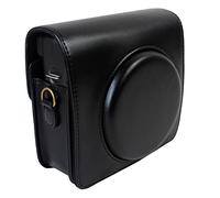 Rieibi Square SQ6 - Funda protectora para cámara instantánea Fujifilm Instax Square SQ6, funda compacta de piel sintética con correa ajustable para el hombro, Black, Estuche de belleza