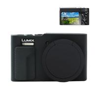 Rieibi TZ99 - Funda Protectora de Silicona Suave para cámara Panasonic Lumix DC-TZ99, Accesorios con 2 Protectores de Pantalla, Ligera, Color Negro
