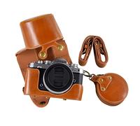 Rieibi Z fc Zfc - Funda de piel sintética con correa para Nikon Z FC Zfc 28 mm f/2.8 SE, 16-50 mm f/3.5-6.3, marrón claro, Estilo vintage