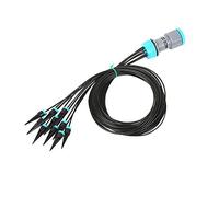 riejardín, 10 unidades microriego gota gota, kit riego automático, sistema ajustable para jardín, césped, planta, paisaje, huerto e invernadero.