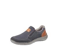 Rieker 03053-14, Mocasines Hombre, Azul (Pazifik/Atlantis/Amaretto/Staub 14), 43 EU