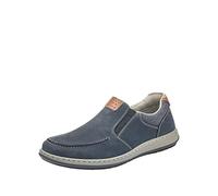 Rieker Mocasines para hombre 17360 Azul (Pazifik/Amaretto/Navy) X-Ancho 42 EU
