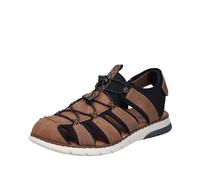 Rieker 25246, Sandalia Hombre, Negro, 43 EU