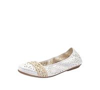 Rieker - 41466-81, Bailarinas Mujer, Blanco (Weiss/Offwhite 81), 37 EU