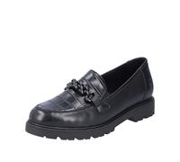 Rieker 45561, Mocasín Mujer, Negro, 38 EU