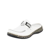 Rieker 46393, Zuecos Mujer, White, 42 EU