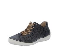 Rieker 52518, Zapatos con Cordones Mujer, Azul, 38 EU