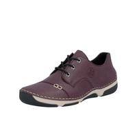 Rieker 55920-80 Zapatillas con Cordones para Mujer de Cuero sintético en Blanco - Talla 36, Rojo, 39 EU