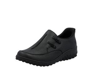 Rieker 59559, Mocasín Mujer, Negro, 39 EU