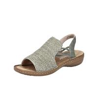 Rieker 60843, Sandalia con Pulsera Mujer, Verde, 40 EU