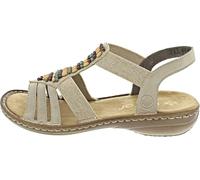 Rieker 60851 - Sandalias para mujer, color beige, beige, 38 EU