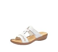 Rieker 60888 Mujer Mules, Blanco (Weiss 80), 42 EU