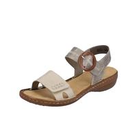 Rieker 608Z3, Sandalia Mujer, Beige, 40 EU