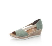 Rieker 619x1, Sandalia Mujer, Green, 42 EU