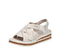 Rieker 62908, Sandalias de cuña Mujer, Beige, 42 EU