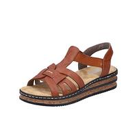 Rieker 62918, Sandalia Mujer, Marrón, 39 EU