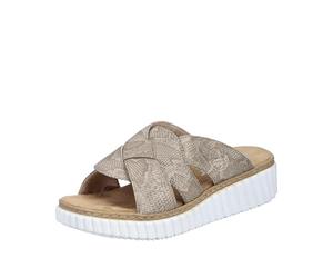 Rieker 63280 - Chanclas para mujer, beige, 38 EU