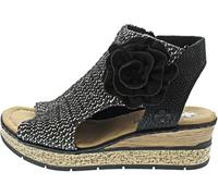 Rieker 63791, Sandalias Mujer, Negro, 39 EU