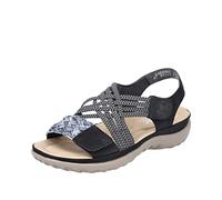 Rieker 64889, Sandalia Mujer, Negro, 42 EU