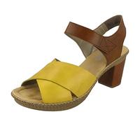 Rieker - 665h1-68, Sandalias Punta Cerrada Mujer, Amarillo (Quitte/Amaretto 68), 38 EU