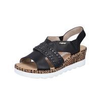 Rieker 67179, Sandalia Mujer, Negro, 40 EU