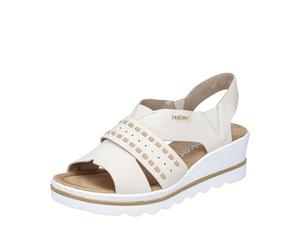 Rieker 67489, Sandalia Mujer, Beige, 38 EU