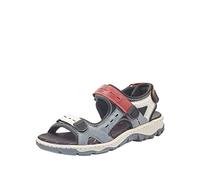 Rieker - 68872, Sandalias Punta Cerrada Mujer, Multicolor (Adria/Bianco/Rosso/Schwarz), 36 EU