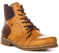 Rieker 73522-45 Botas sintéticas con cordones para mujer en gris, Amarillo 68., 40 EU