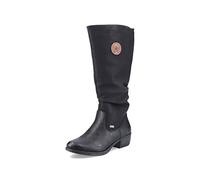 Rieker - 93157, Botas Altas Mujer, Negro (Schwarz/Schwarz/Kastanie 00), 36 EU