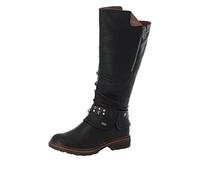 Rieker 94789 Mujer Botas a la altura de rodilla, Negro, 42 EU