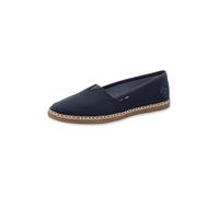 Rieker Zapatos planos M2278 para mujer, alpargatas sin cordones, sin cordones, trenzados, con aspecto de rafia, mocasines, azul (14), 37 EU/ 4 UK