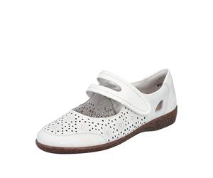 Rieker Bailarina para Mujer, 47675, Color Blanco, Talla 40 EU, Blanco, 40 EU