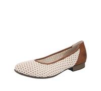 Rieker Bailarinas para mujer 51960, color beige, talla 38 EU