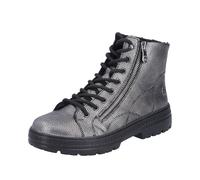 Rieker Botas de mujer N0031 con cordones, plata/platino, talla 39 EU, Platino plateado, 39 EU