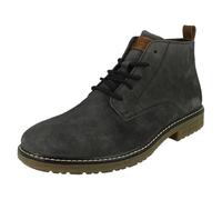 Rieker Botines de piel de ante para hombre, con cordones, 33106, gris, 41 EU