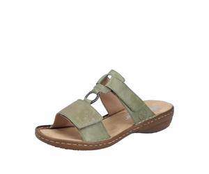 Rieker Chanclas para mujer 60885, color verde, talla 37 EU