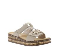 Rieker Chanclas para Mujer 62936, Color Beige, Talla 37 EU