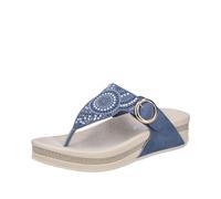 Rieker Chanclas para mujer V1465, color azul, talla 39 EU