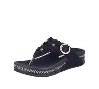 Rieker Chanclas para mujer V1466, color negro, talla 39 EU