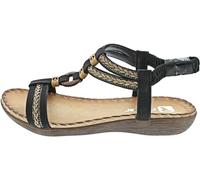 Rieker Chanclas para mujer V7564, color negro, talla 37 EU
