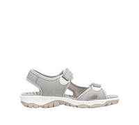 Rieker Clara 68866 - Sandalias de senderismo ajustables sintéticas suaves para mujer, gris, 41 EU