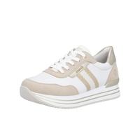 Rieker D1331 - Zapatillas Bajas para Mujer, Color Blanco, Talla 44 EU
