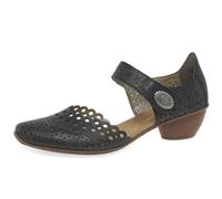 Rieker Damen Halbschuhe, 43753 Zapatos Bajos para Mujer, Schwarz, 40 EU