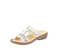 Rieker Frühjahr/Sommer, Mules para Mujer, Blanco Ice 80, 42 EU