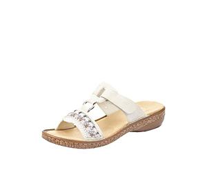 Rieker Frühjahr/Sommer, Mules para Mujer, Blanco Ice 80, 42 EU