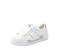 Rieker - Frühjahr/Sommer, Zapatillas Mujer, Blanco (Weiss/Fog-Silver/ 81 81), 36 EU